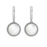 Silver earrings with diamonds and pearls Most Loved DE740