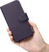 iCarer iCarer Wallet Case 2in1 etui iPhone 14 Pro Max skórzany pokrowiec z klapką Anti-RFID ciemnofioletowy (WMI14220728-DP)