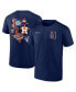 Фото #1 товара Men's Navy Houston Astros Split Zone T-Shirt