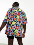 Фото #2 товара ASOS DESIGN oversized revere longline bowling shirt in bright floral print