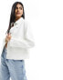 Tommy Jeans Garment Dyed Overshirt Jacket in White