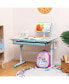 Height-Adjustable Kids Desk with Tilt Desktop and Book Stand