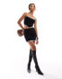 Фото #1 товара Kaiia contrast trim mini skirt co-ord in black