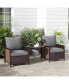 Фото #1 товара Набор подушек и спинок для садовой мебели Simplie Fun 4-Piece Patio Chair Cushion and Back Pillow Set, серый