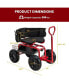 Фото #8 товара Cushioned Rolling Garden Cart Scooter with Storage Basket and Tool Pouch