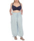 Фото #1 товара Plus Size Cotton Cover-Up Parachute Pants