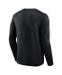 ფოტო #2 პროდუქტის Men's Black New Orleans Saints Big and Tall Wordmark Long Sleeve T-shirt