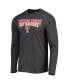 Фото #2 товара Men's Red, Heathered Charcoal Distressed Texas Tech Red Raiders Meter Long Sleeve T-shirt and Pants Sleep Set