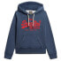 SUPERDRY Embroidered Vl Graphic hoodie Trench Navy Marl, S - фото #1