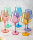 Acrylic Colored European Style Crystal, Stemmed Wine Glasses, Acrylic Glasses, Set of 6