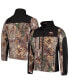 Men's Realtree Camo and Black Denver Broncos Circle Hunter Softshell Full-Zip Jacket