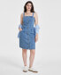 ფოტო #1 პროდუქტის Women's Denim Pinafore Dress, Created for Macy's