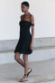 Фото #15 товара Платье из ажурного трикотажа с узлом ZARA
