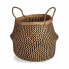 Decorative basket Brown Black Rushes 15 L 40 x 54 x 40 cm (8 Units)