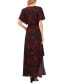 Фото #2 товара Women's Smocked-Waist Flutter-Sleeve Maxi Dress