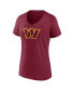 Фото #3 товара Women's Terry McLaurin Burgundy Washington Commanders Player Icon Name and Number V-Neck T-shirt
