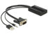 Delock 62597 - 0.25 m - HDMI Type A (Standard) - VGA (D-Sub) + 3.5mm + USB Type-A - Male - Female - 1920 x 1080 pixels