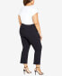 Фото #7 товара Plus Size Super Stretch Zip Petite Length Pant