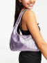 Фото #1 товара Glamorous chainmail diamante mini bag in lilac