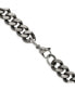 Stainless Steel Oxidized 13.75mm 24 inch Curb Chain Necklace