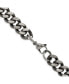 Chisel stainless Steel Oxidized 13.75mm 24 inch Curb Chain Necklace