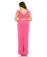Фото #2 товара Plus Size Rhinestone Embellished Open Back Jersey Gown