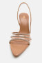 Фото #10 товара Виниловые босоножки на высоком каблуке со стразами ZARA