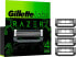Gillette Labs Razer Limited Edition Razor Blades, 4 Replacement Blades for Gillette Labs Wet Razor Men with Cleaning Element and Heated Razor