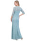 ფოტო #4 პროდუქტის Petite Lace 3/4-Sleeve Gown