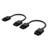 Фото #1 товара Corsair iCUE LINK Cable Connector gerade - schwarz, 10 cm 2er Set