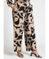 Plus Size Printed Wide Leg Pant