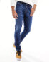 ASOS DESIGN skinny jeans in dark blue wash VERWASCHENES DUNKELBLAU, W26 L30 - фото #2