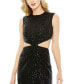 Women's Ieena Sequin Front Twist Cut Out Column Dress