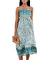 ფოტო #1 პროდუქტის Women's Teal & Blue Square Neck Boho Maxi Beach Dress