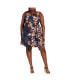 ფოტო #1 პროდუქტის Plus Size Hydrangea Print Dress