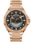 ფოტო #1 პროდუქტის Men's Precisionist High Performance Quartz Diamond (1/20 ct. t.w.) Rose Gold-Tone Stainless Steel Bracelet Watch 47mm
