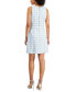 ფოტო #2 პროდუქტის Petite Sleeveless Belted A-Line Tweed Dress
