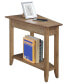 Фото #2 товара 24" Rubber wood AH Wedge End Table with Shelf