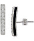 Фото #3 товара Silver-Tone Crystal Bar Stud Earrings