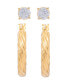 ფოტო #1 პროდუქტის Diamond Accent Round Stud and Twist Hoop Earring Set in Gold Plate