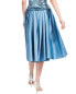 Emily Shalant Spring Taffeta Tea Length Midi Skirt Women's