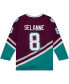 Фото #2 товара Men's Teemu Selanne Purple Anaheim Ducks 1996/97 Alternate Captain Patch Blue Line Player Jersey