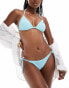 Calvin Klein Triangle Bikini Top - CK Monogram Texture in Sail Aqua Sail Aqua, XS - EU 34 - фото #2