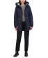 Women's Faux-Fur-Trim Hooded Puffer Coat Синий, XS - фото #9