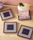 4" D Cheers to You Glass Coaster Set, 4 Piece