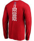 ფოტო #3 პროდუქტის Men's Paul George Red LA Clippers Team Playmaker Name and Number Long Sleeve T-shirt