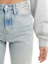 Фото #2 товара Calvin Klein Jeans high rise straight jeans in light wash