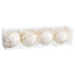 Фото #2 товара Ёлочные шарики Белый Polyfoam Ткань 8 x 8 x 8 cm (4 штук)