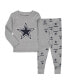 Фото #1 товара Пижама OuterStuff Dallas Cowboys Heathered Gray