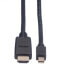 Фото #2 товара VALUE Mini DisplayPort Cable - Mini DP-HDTV - M/M - 1 m - 1 m - Mini DisplayPort - Male - Male - Straight - Straight